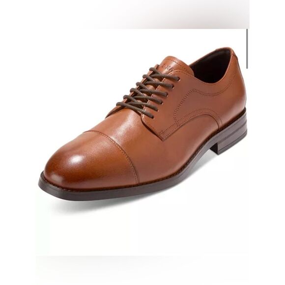 Cole haan Mens Harmon grand cap Oxford in British tan • 8.5 main image 9